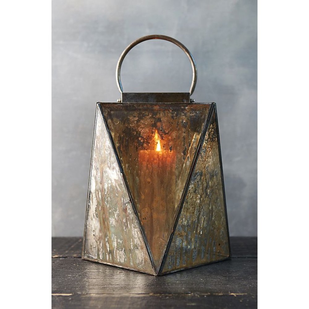 Anthro Terrain Angled Mercury Glass Lantern, Small